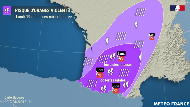 Météo France : Orages et Grêle, Vigilance Renforcée sur le Sud et l’Est