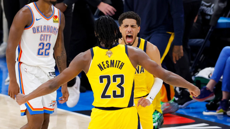 NBA Finals : OKC Thunder et Pacers à égalité, la série s’enflamme après un Game 2 maîtrisé