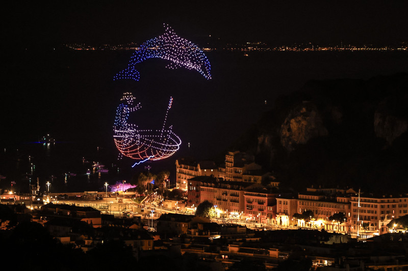 Nice illumine la Méditerranée avec un spectacle de drones inédit en ouverture du Sommet de l’Océan