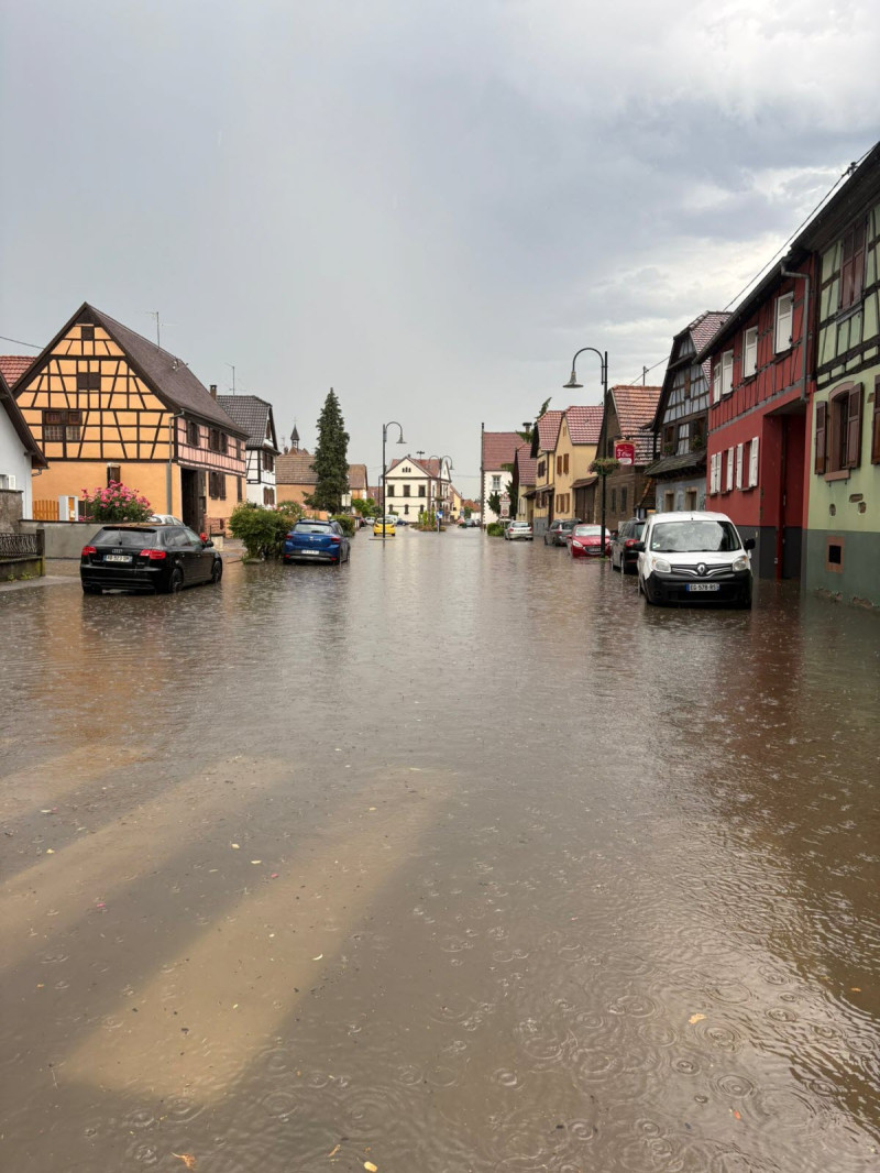 Orages à Valff : pluies diluviennes et inondations frappent la commune