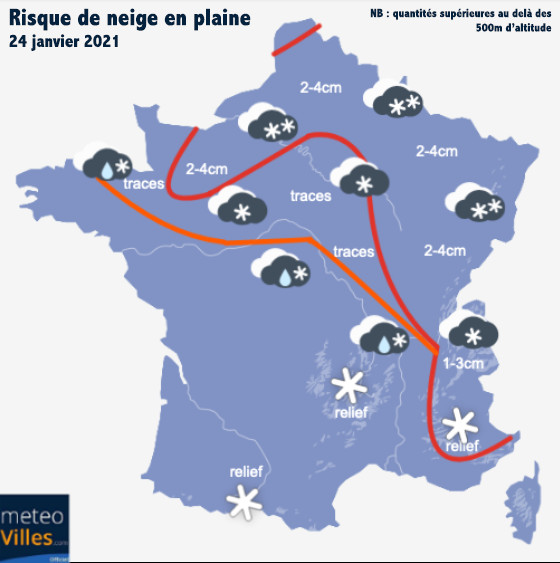 Épisode neigeux en France : Analyse détaillée de la situation météorologique