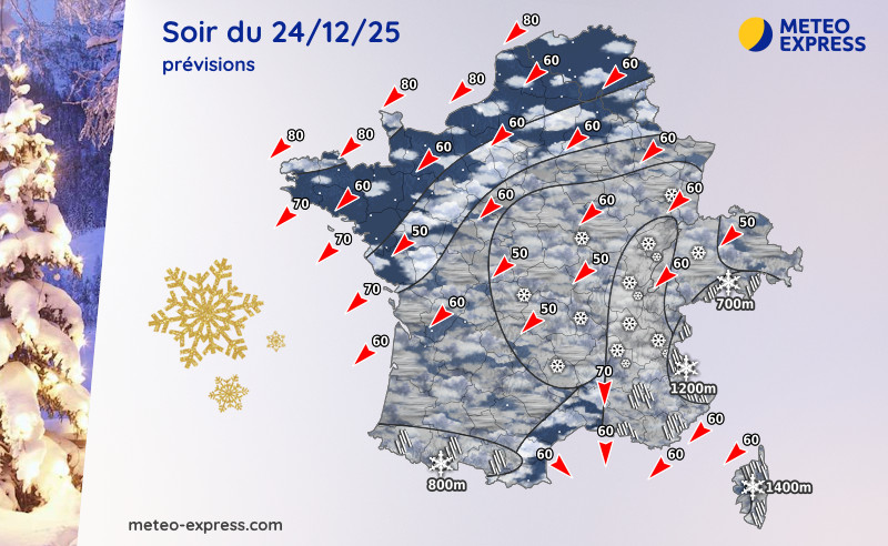Météo neige à Noël 2025 : Prévisions et Scénarios pour un Noël Blanc