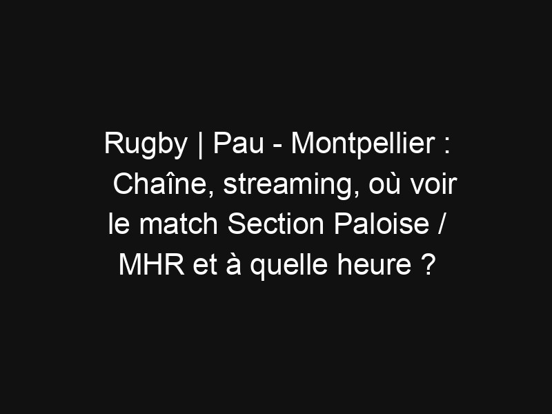 La Section Paloise triomphe face à Montpellier dans un match épique au Stade du Hameau
