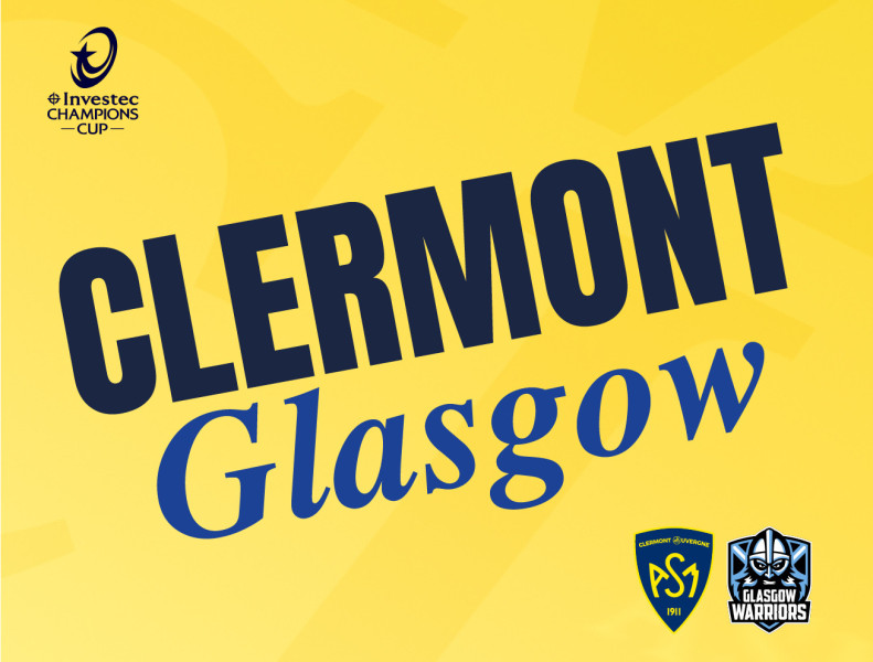 Le match de rugby entre Clermont et Glasgow