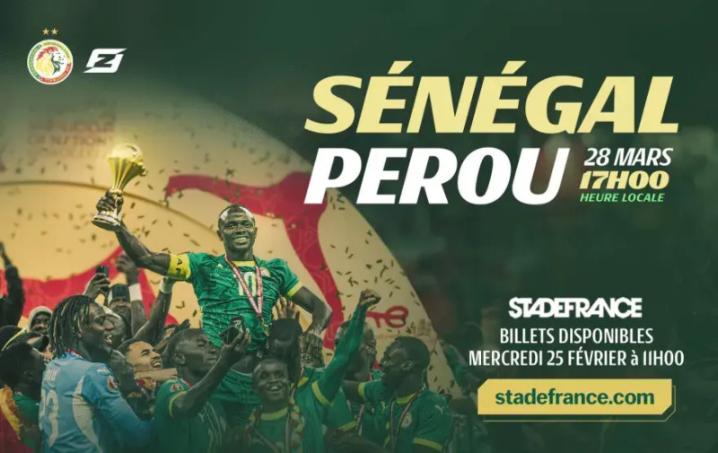 Match explosif: Sénégal vs Pérou en direct sur la chaîne du Stade de France