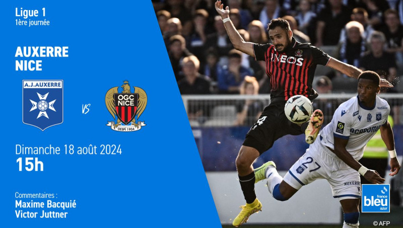 Auxerre et Nice s'affrontent pour la survie en Ligue 1