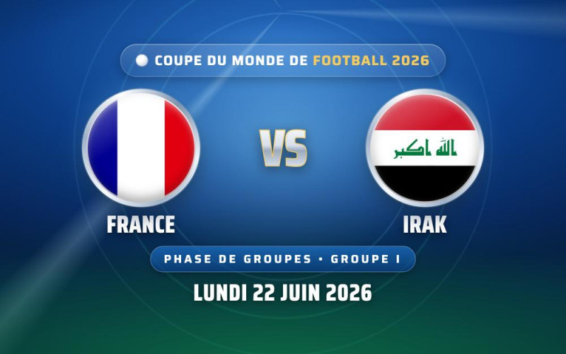 Le(match de football entre la France et l'Irak), la première rencontre interrompu par la météo  à la coupe du monde 2026 de football