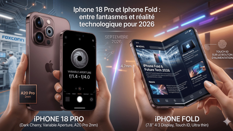 Apple se lance dans la course aux smartphones pliables avec l'iPhone 18 Pro Max