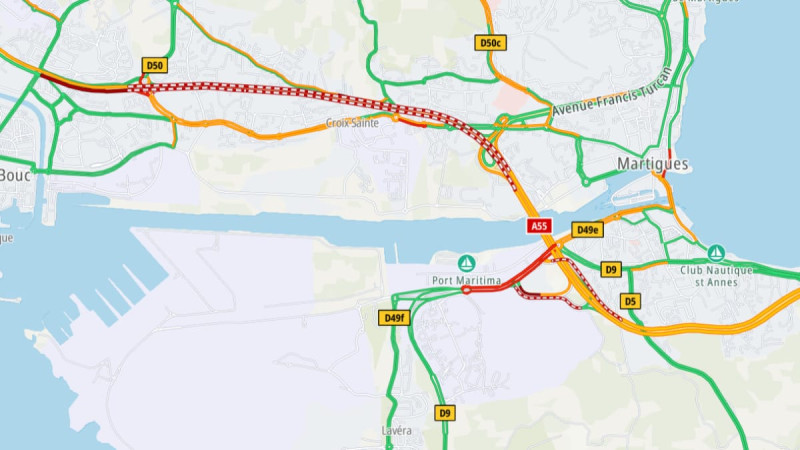 Inondations dans les Bouches-du-Rhône : l'A55 fermée et Marseille sous l'eau