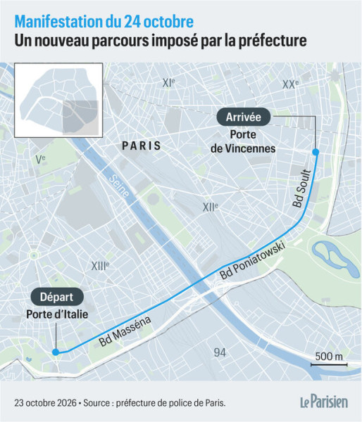 Manifestations du 24 octobre 2026 : 110 000 personnes à Paris